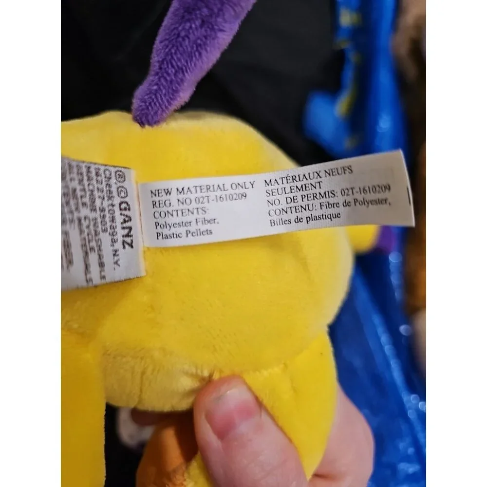 Baby Ganz Soft & Simple Giraffe Plush Stuffed Animal Yellow Rainbow Stripes 2015